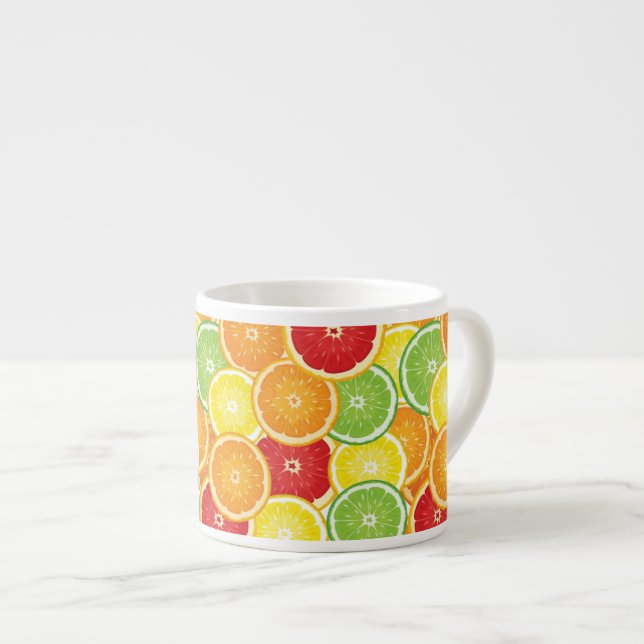 Pattern with citrus fruits espresso cup (Front Right)