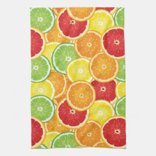 Pattern with citrus fruits kitchen towel