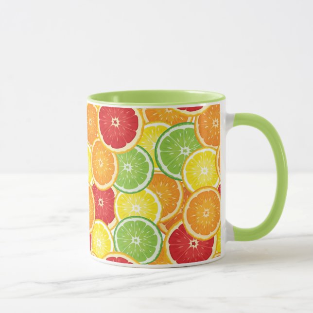 Pattern with citrus fruits mug (Right)