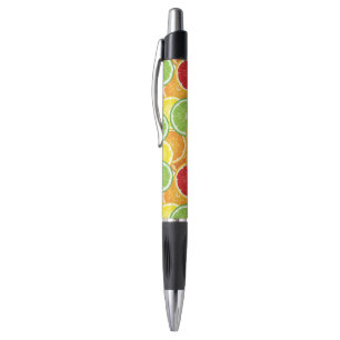 Pattern with citrus fruits pen