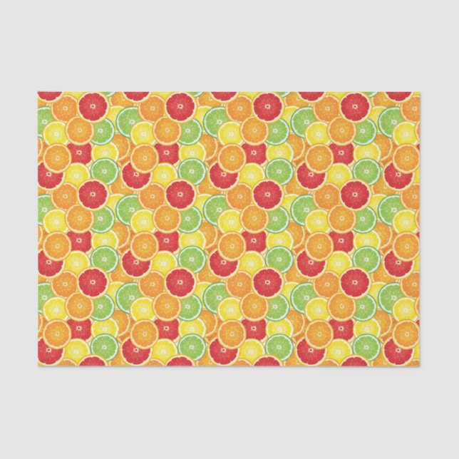 Pattern with citrus fruits tissue paper (Front)