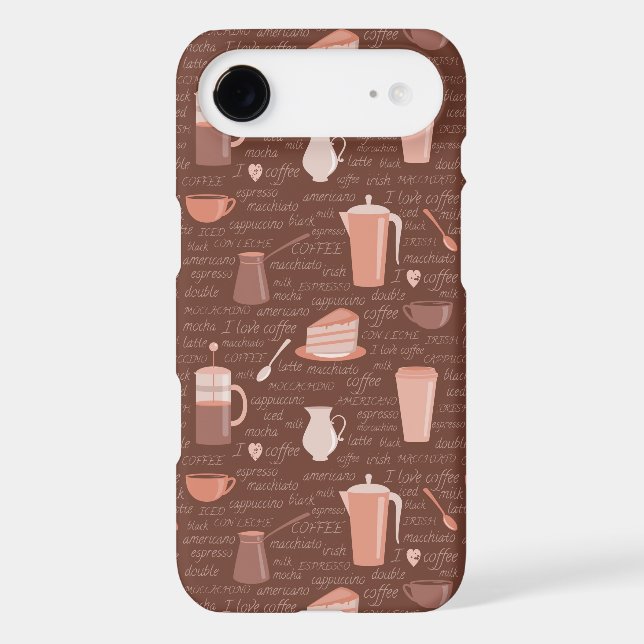 Pattern with coffee related elements Case-Mate samsung galaxy case (Back)