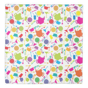 Pattern With Coloured Kitchen Stuff Duvet Cover