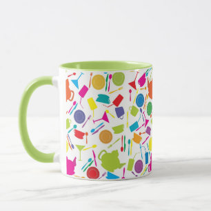 Pattern With Coloured Kitchen Stuff Mug