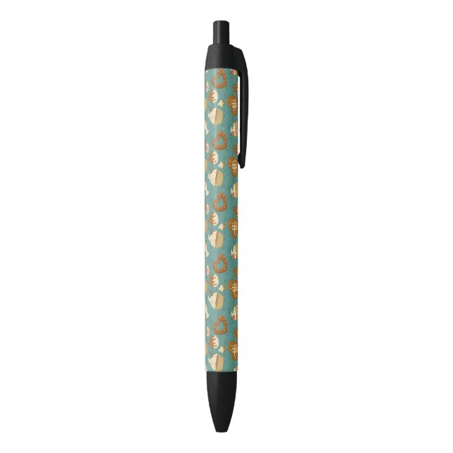 Pattern with cupcakes and candies black ink pen (Bottom (Vertical))