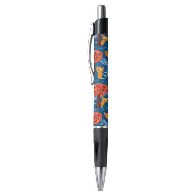 pattern with cute cats and birds pen (Top (Vertical))