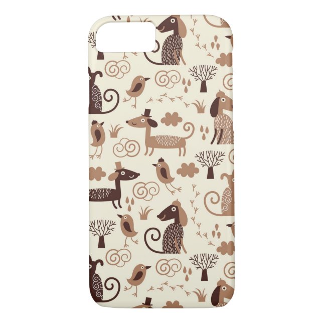 pattern with cute dogs Case-Mate iPhone case (Back)