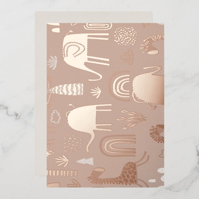 pattern with cute elephants and giraffes (Front/Back)