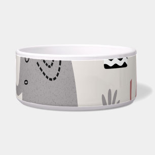 pattern with cute elephants and giraffes giant