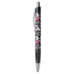 pattern with cute kawaii doodle cats 3 pen