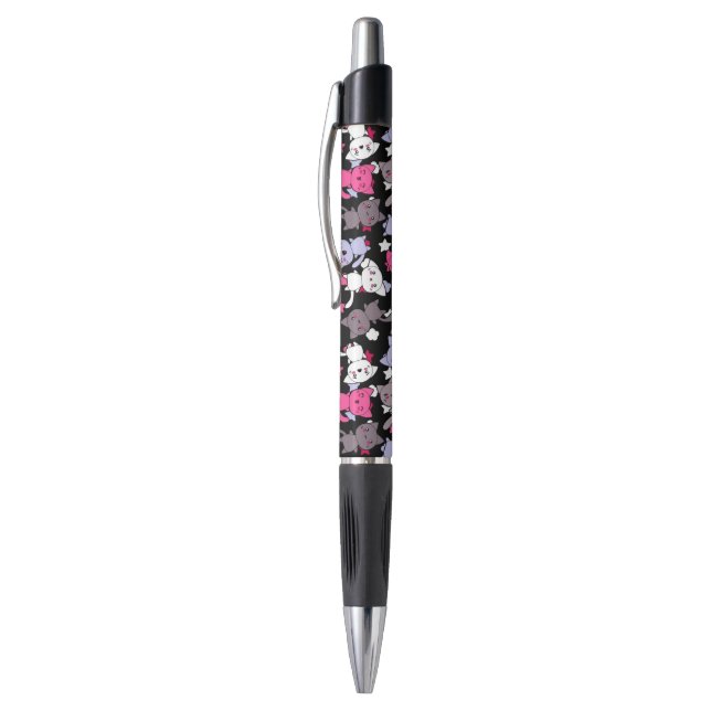 pattern with cute kawaii doodle cats 3 pen (Top (Vertical))