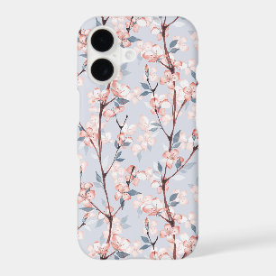 Pattern with delicate spring sakura flowers