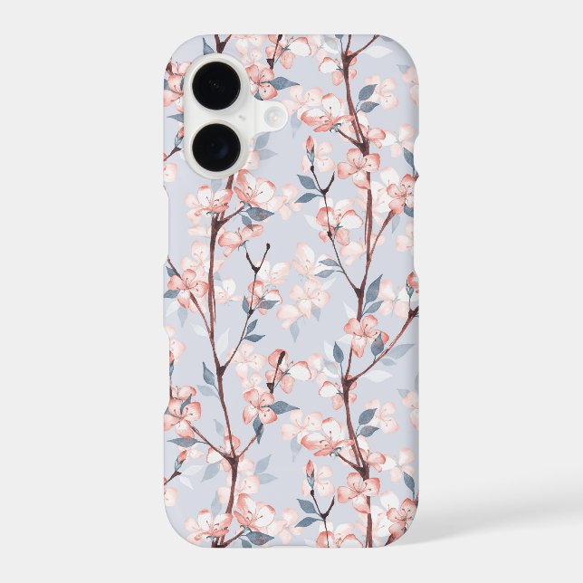 Pattern with delicate spring sakura flowers (Back)
