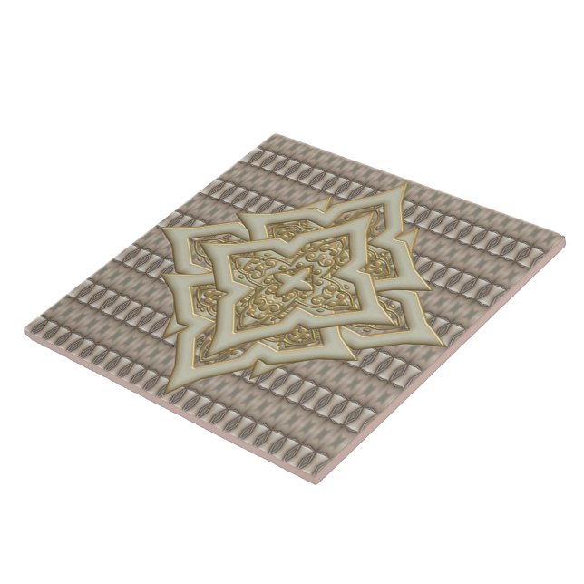 Pattern with Diamond Emblems • Large • Tile (Side)