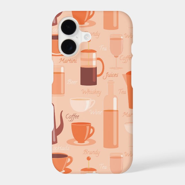 Pattern with drinks and text (Back)