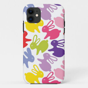 pattern with Easter rabbits iPhone 11 Case