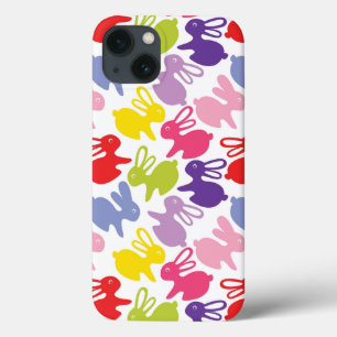 pattern with Easter rabbits iPhone 13 Case