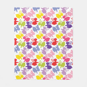 pattern with Easter rabbits Fleece Blanket