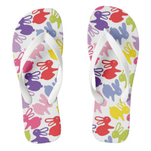 pattern with Easter rabbits Flip Flops