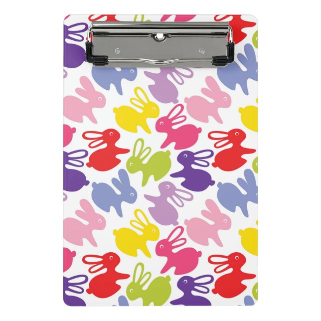 pattern with Easter rabbits Mini Clipboard (Front)
