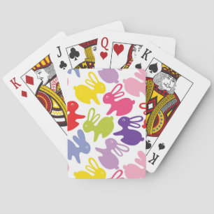 pattern with Easter rabbits Playing Cards