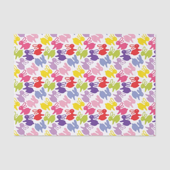 pattern with Easter rabbits Tissue Paper (Front)