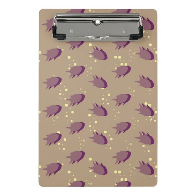 pattern with fish 2 mini clipboard (Front)