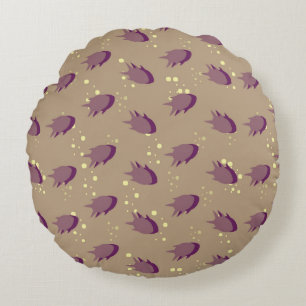 pattern with fish 2 round pillow