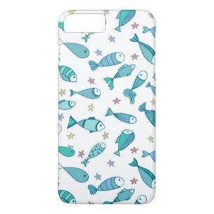 Pattern With Fish And Starfish iPhone 8 Plus/7 Plus Case