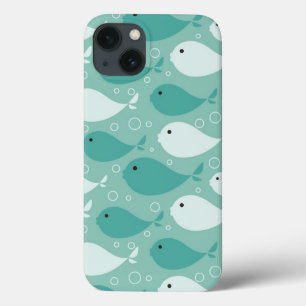 pattern with fish iPhone 13 case