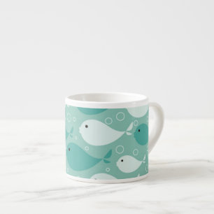 pattern with fish espresso cup