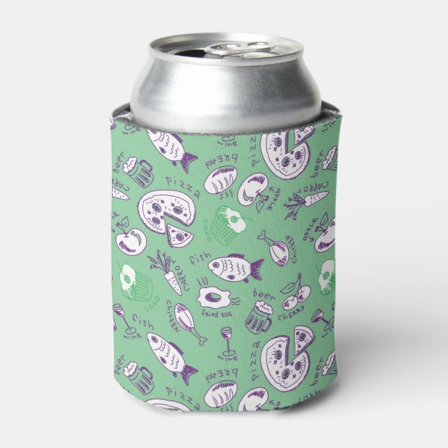 Pattern with Food Can Cooler (Can Front)