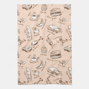 Pattern With Food Kitchen Towel