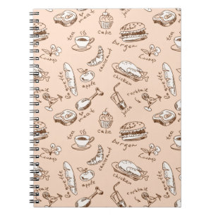 Pattern With Food Notebook