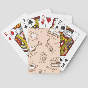 Pattern With Food Playing Cards