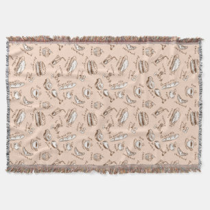 Pattern With Food Throw Blanket