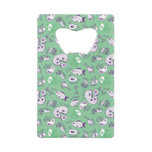 Pattern with Food Wallet Bottle Opener