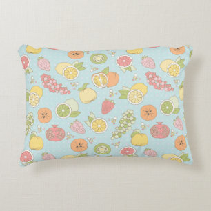 Pattern With Fruits And Berries Decorative Pillow