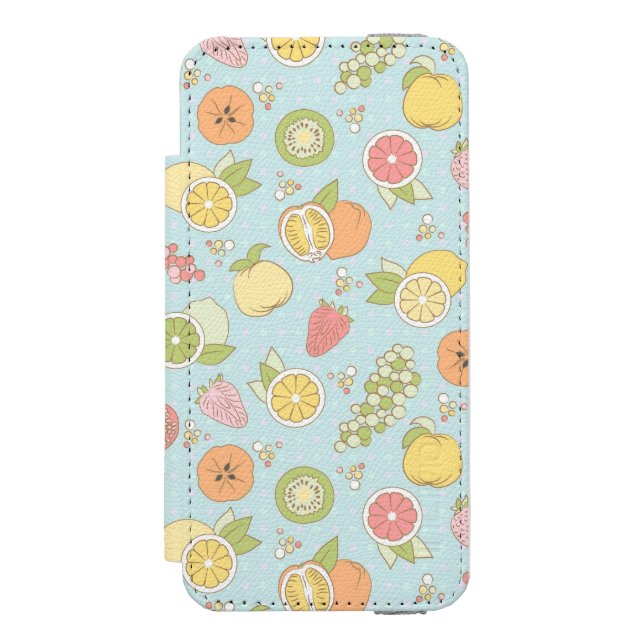 Pattern With Fruits And Berries Incipio iPhone Wallet Case (Folio Front)