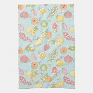 Pattern With Fruits And Berries Kitchen Towel