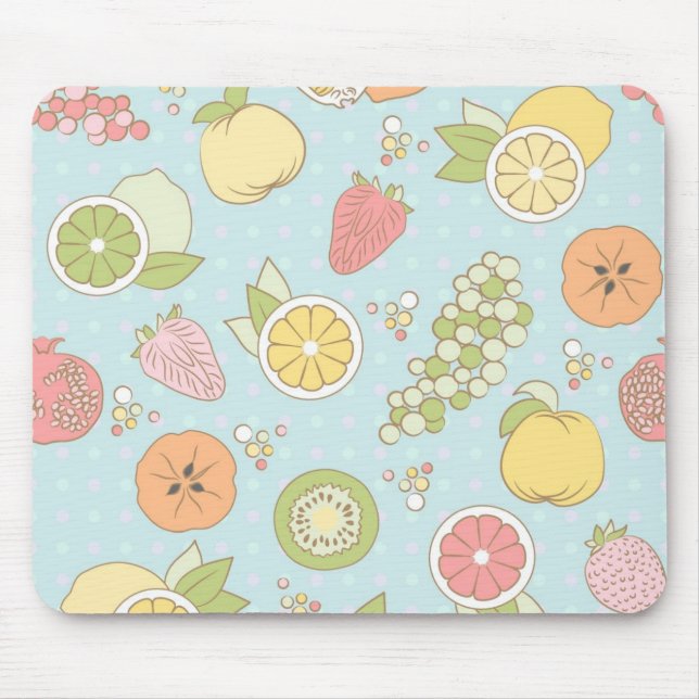 Pattern With Fruits And Berries Mouse Pad (Front)