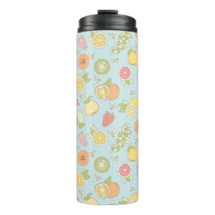 Pattern With Fruits And Berries Thermal Tumbler