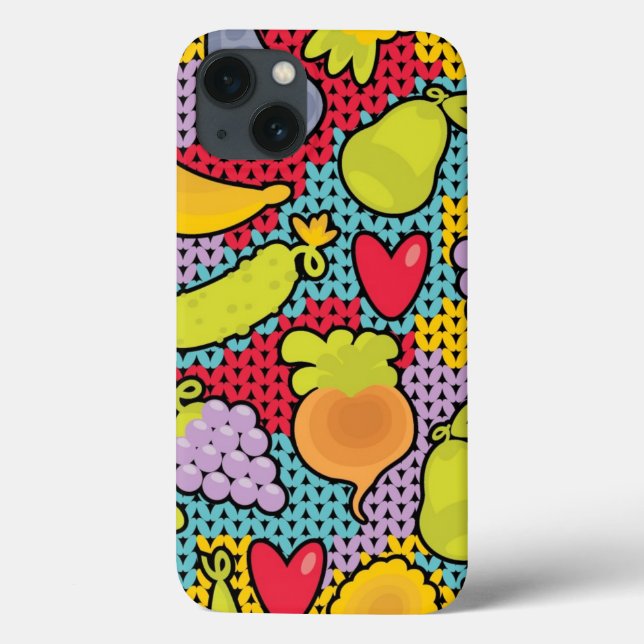 Pattern with fruits and vegetables Case-Mate iPhone case (Back)