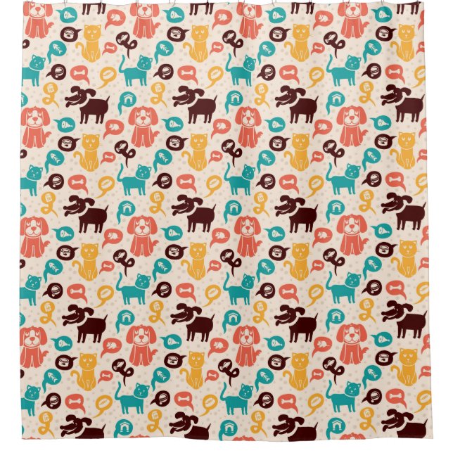 Pattern With Funny Cats And Dogs (Front)