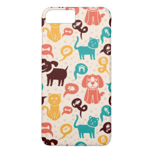 Pattern With Funny Cats And Dogs Case-Mate iPhone Case