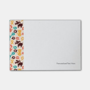Pattern With Funny Cats And Dogs Post-it Notes
