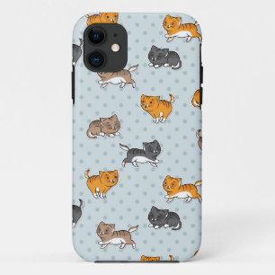 pattern with funny cats iPhone 11 case