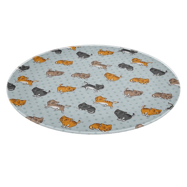 pattern with funny cats cutting board (Corner)