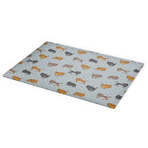 pattern with funny cats cutting board