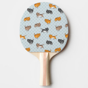 pattern with funny cats ping pong paddle